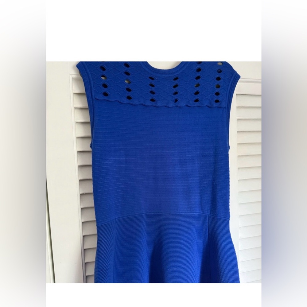 Ted Baker Royal Blue Knit Top with Zipper Detail